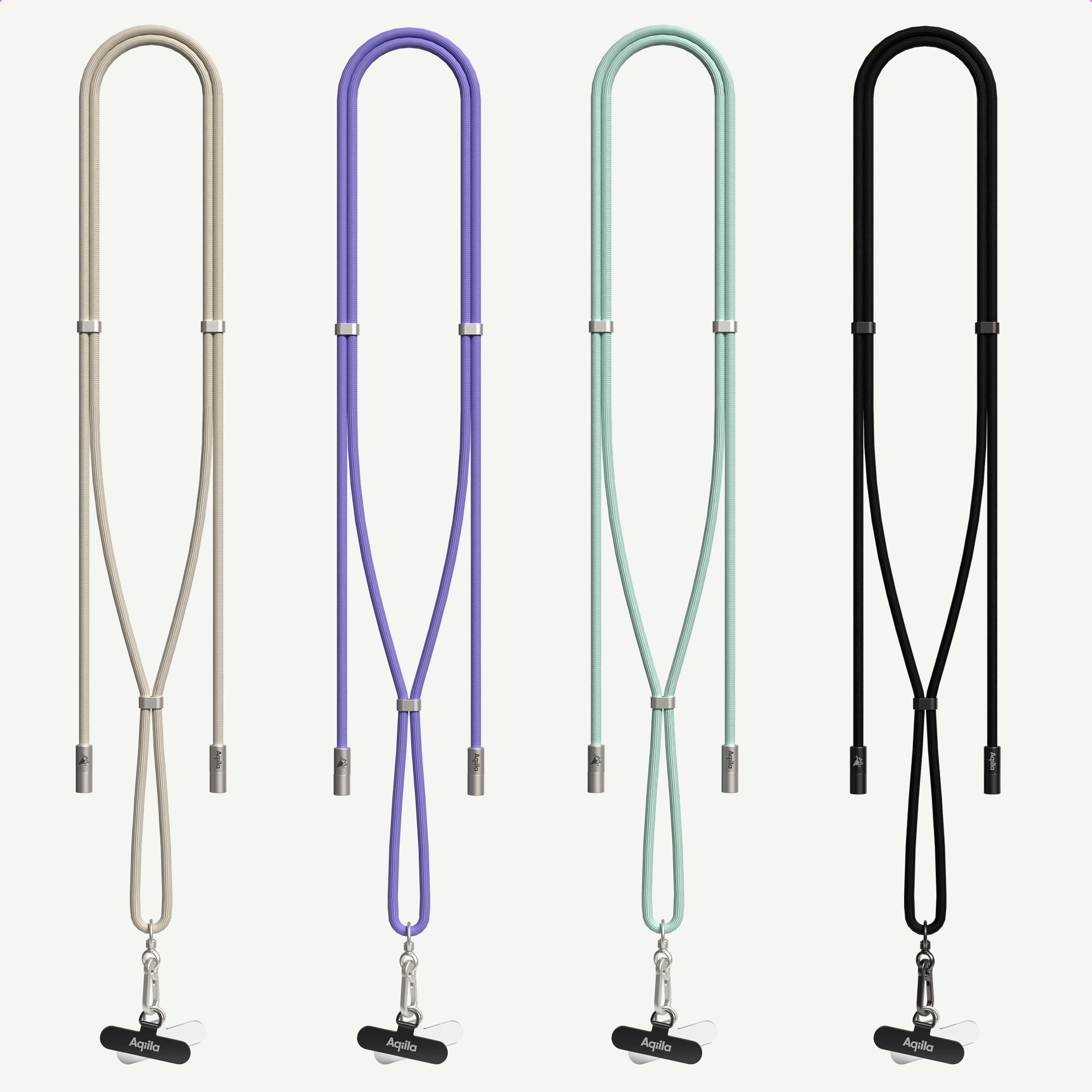 Aqiila halsrem med USB-C till USB-C-kabel svart