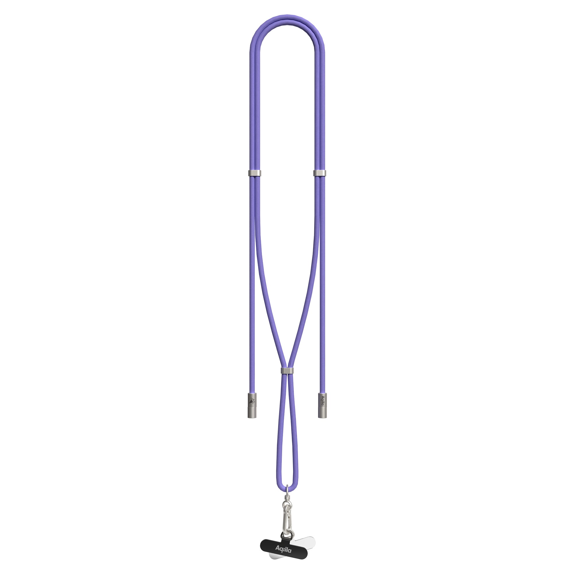Aqiila halsrem med USB-C till USB-C-kabel lila