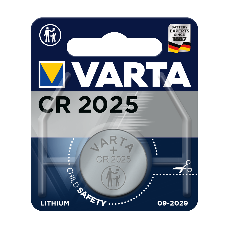 Knappcellbatteri Varta Lithium CR2025 3v