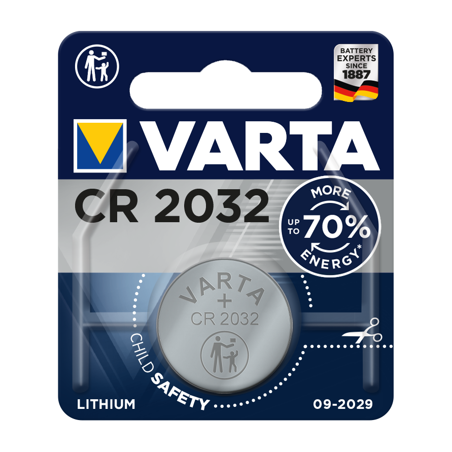 Knappcellbatteri Varta Lithium CR2032 3v