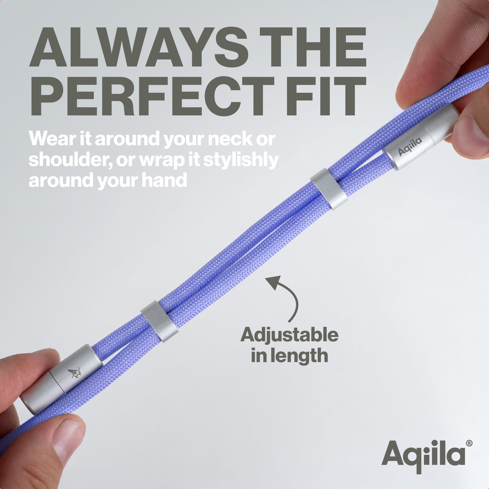 Aqiila halsrem med USB-C till Lightning-kabel lila