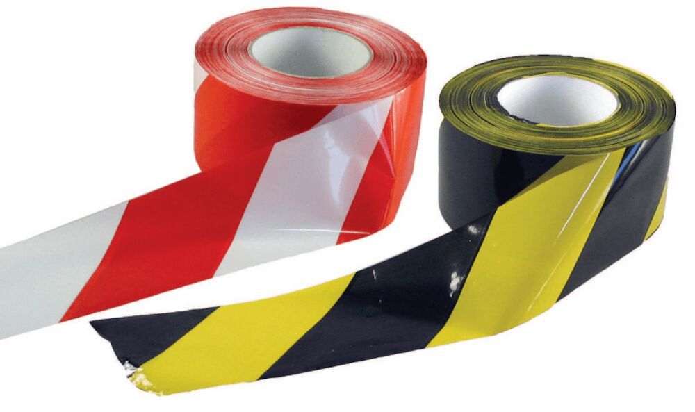 WURTH AVSPÄRR.BAND SV/GUL 75MMx500M