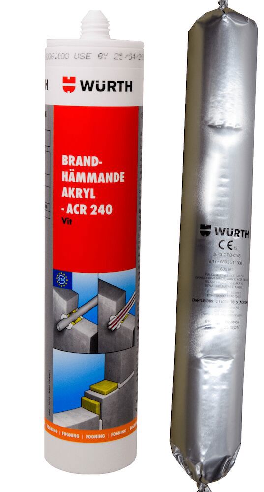 WURTH BRANDHÄMMANDE AKRYL VIT 600 ML