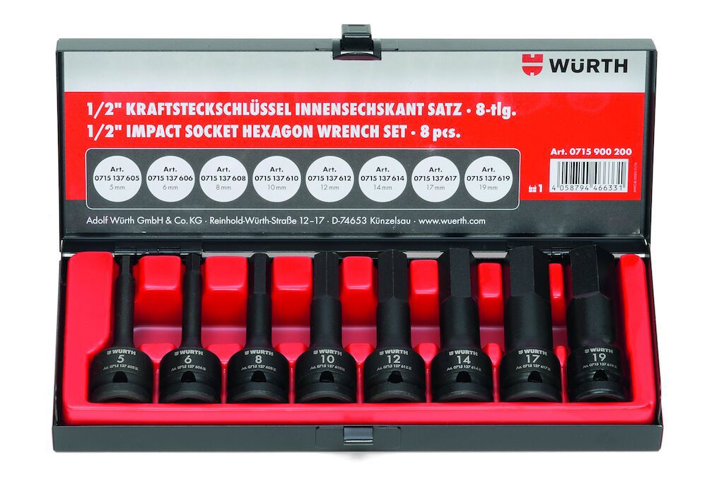 WURTH KRAFTHYLSSATS INSEX 1/2" 8-DEL