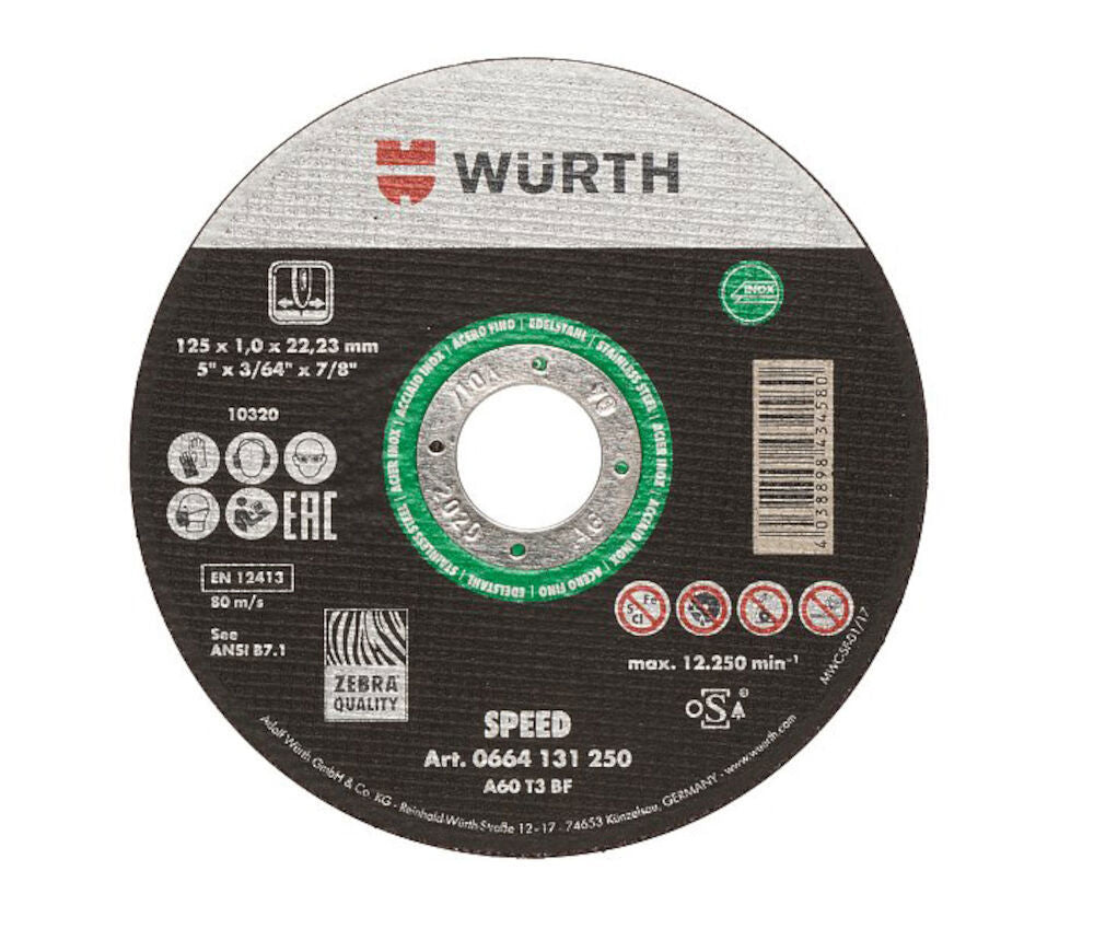 WURTH KAPSKIVA SPEED ROSTFRI.230X2,5