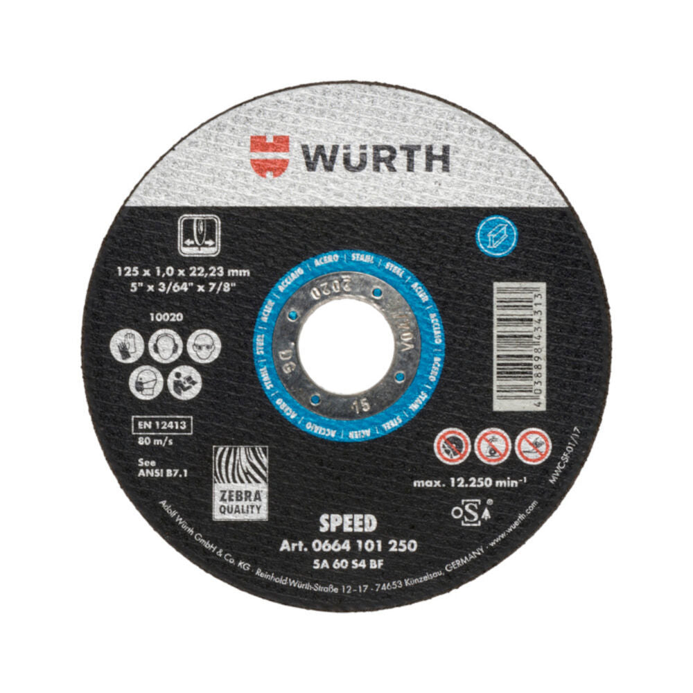 WURTH KAPSKIVA SPEED BLÅ 115X1,6/22