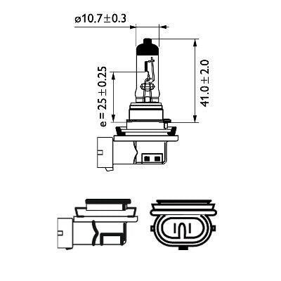 Halogenglödlampa Philips H8, 12V 35W PGJ19-1