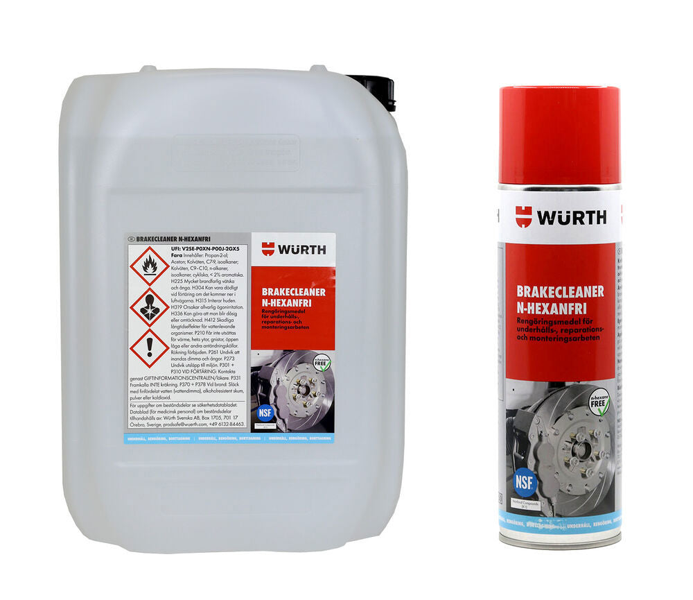 WURTH BRAKECLEANER N-HEXANFRI, 20 L