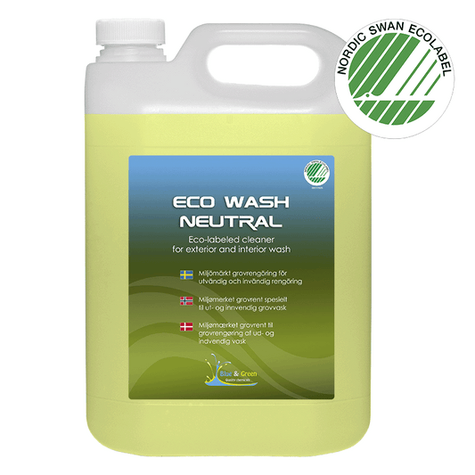 Mild Alkalisk Avfettning Blue & Green ECO Wash Neutral, 5 liter