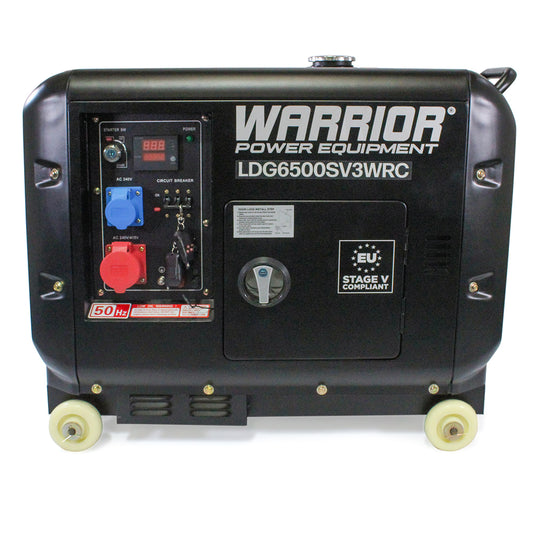 Elverk Warrior Dieselelverk 5500W 3-Fas - Trådlös Fjärrkontroll