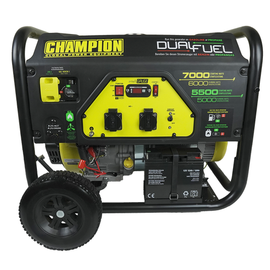 Elverk Champion 7000W, Dual Fuel
