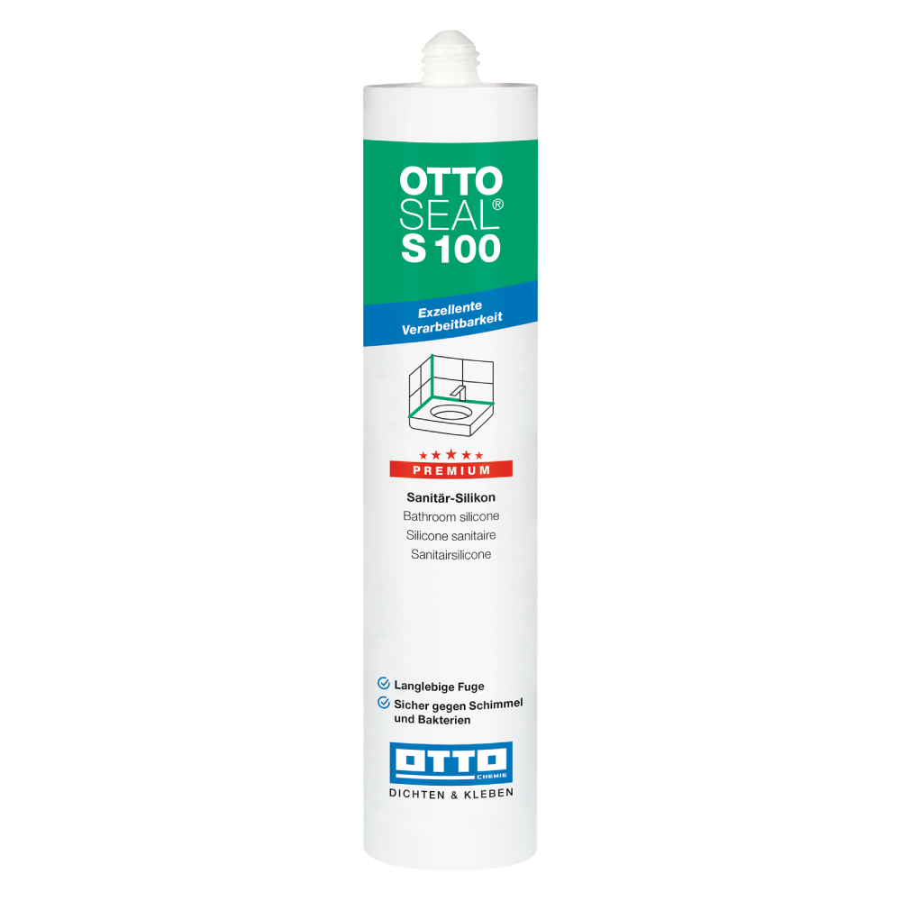 Badrumssilikon OTTOSEAL S 100 Premium Transparent, 310ml
