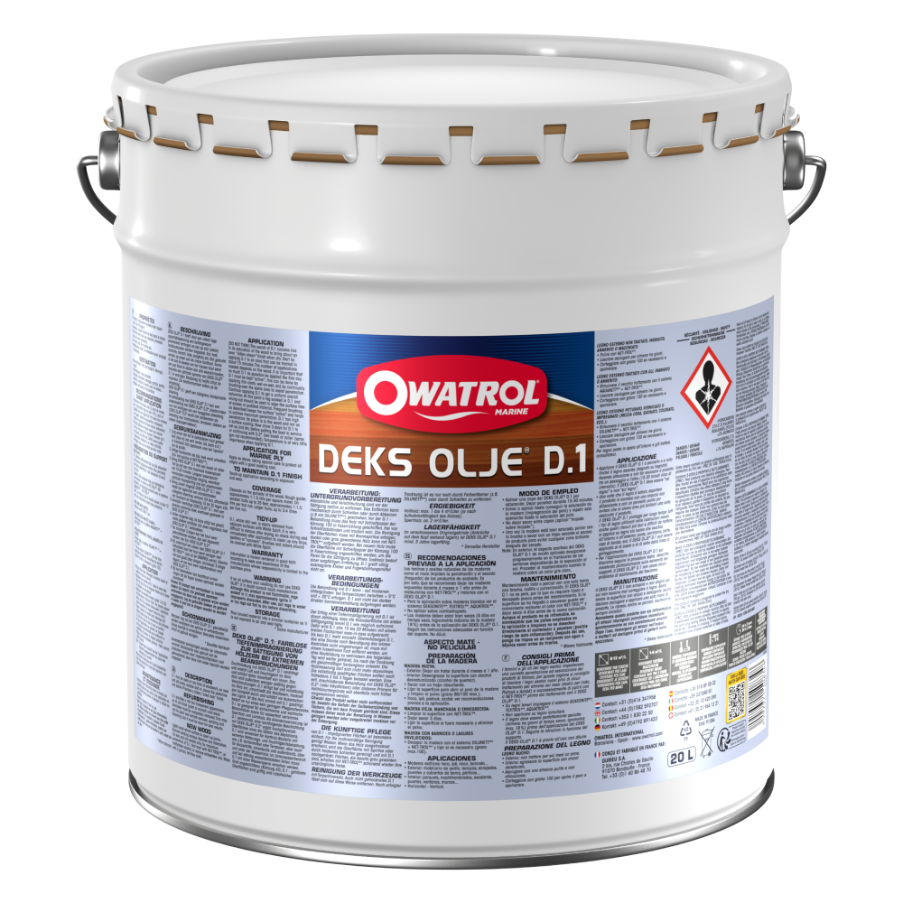Owatrol Deks Träolja D1 Sidenmatt, 20 liter