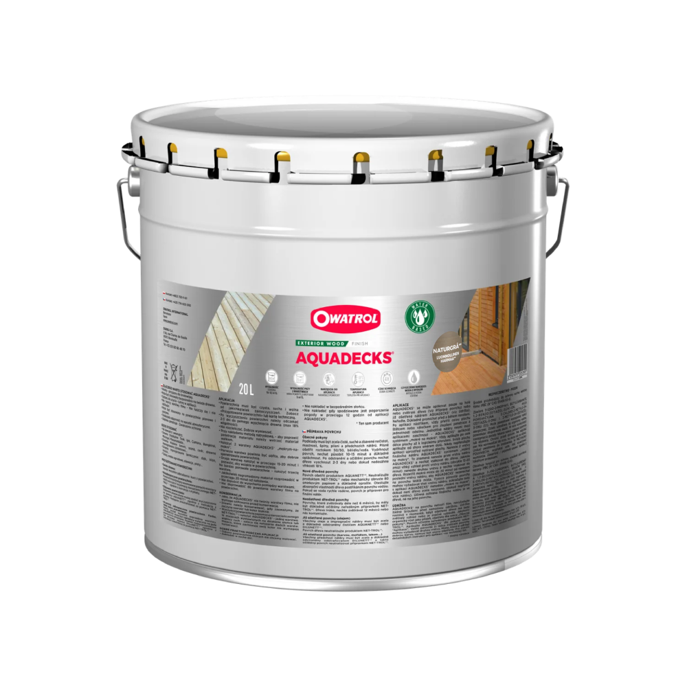 Owatrol Aquadecks Träolja Naturgrå, 20 liter