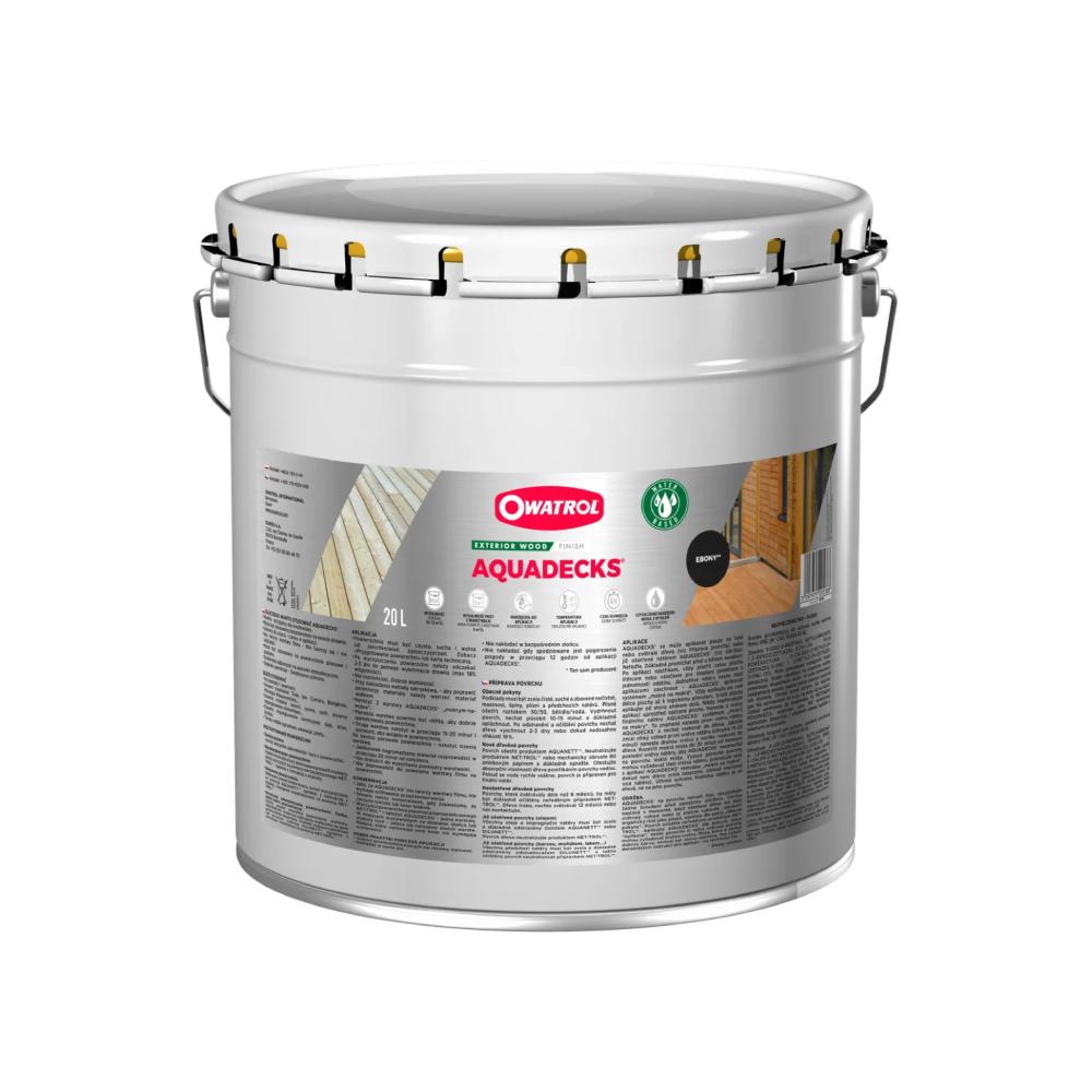 Owatrol Aquadecks Träolja Svart, 20 liter
