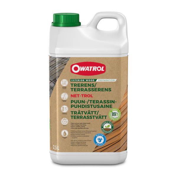 Trärengöring Owatrol Net-trol Terrassrengöring, 2,5 liter