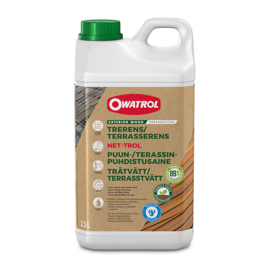 Trärengöring Owatrol Net-trol Terrassrengöring, 2,5 liter