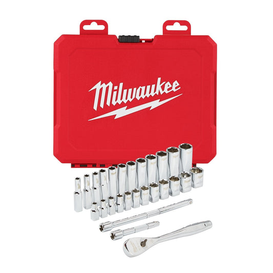 Hylsnyckelsats Milwaukee Hylsnyckelsats 1/4"mm 28-delar