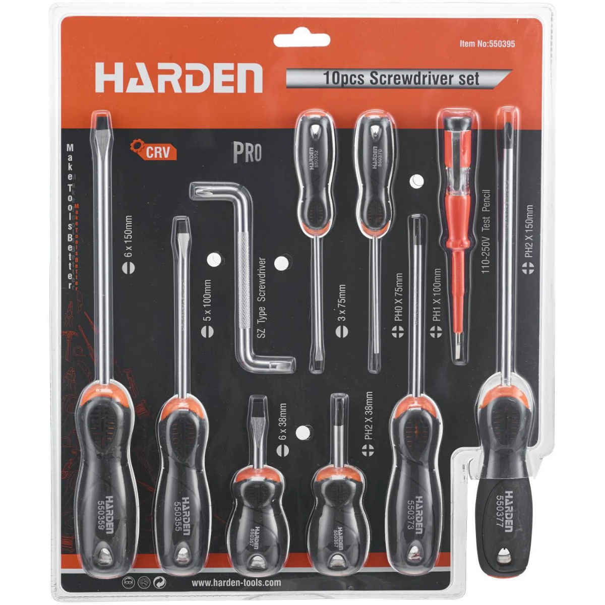 HARDEN SKRUVMEJSELSATS 10 ST