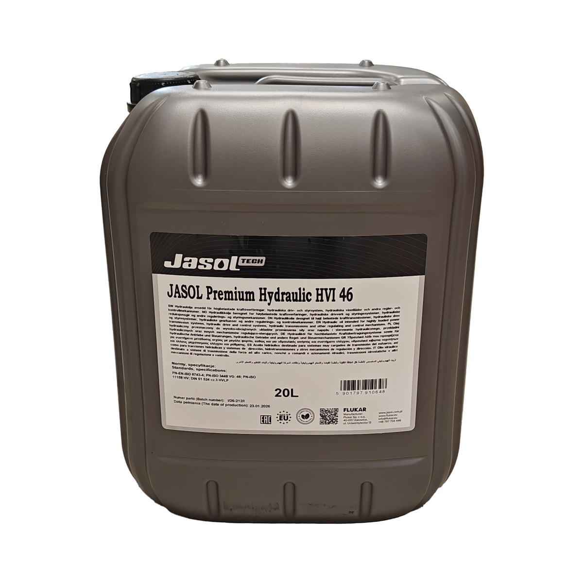 JASOL Premium Hydraulic HVI 46, 20L