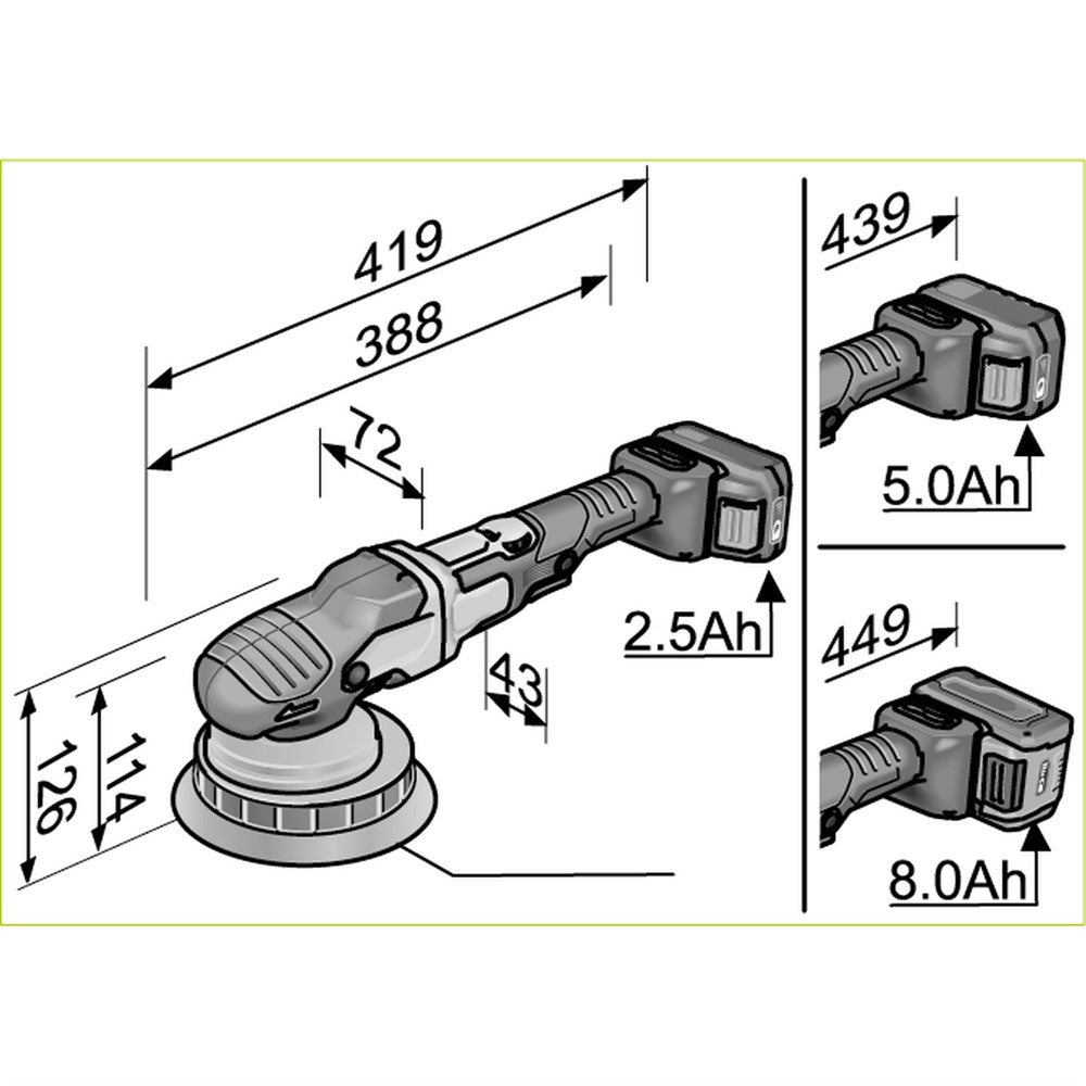 Polermaskin Flex XFE15 150 18.0-EC Set