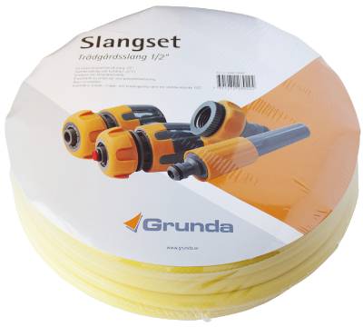 GRUNDA SLANGSET MED KOPPLINGAR