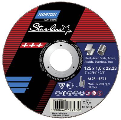 NORTON KAPSKIVA 125X1.0X22 STARLINE