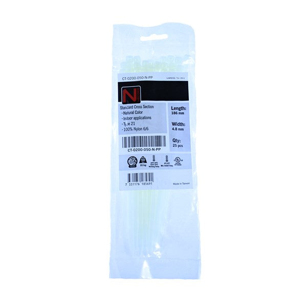 Buntband T50L vit 25 st