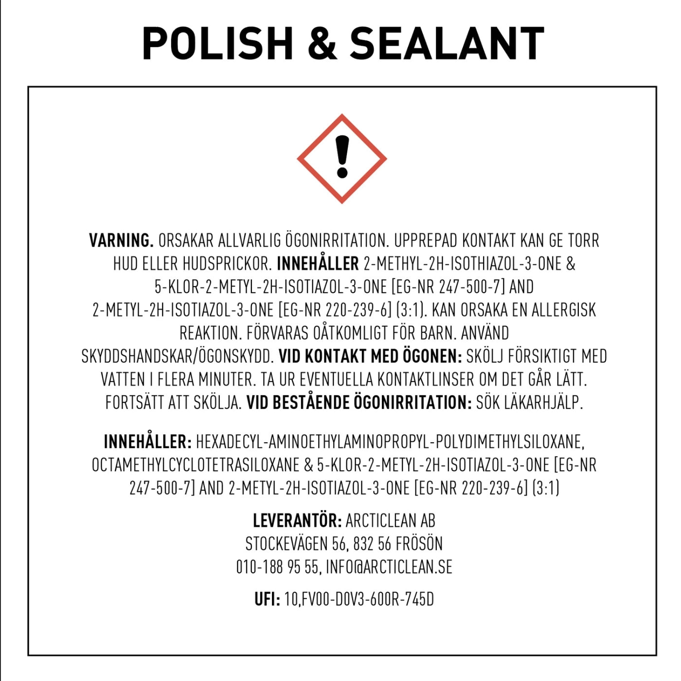 Polermedel Arcticlean Polish & Sealant, 500ml