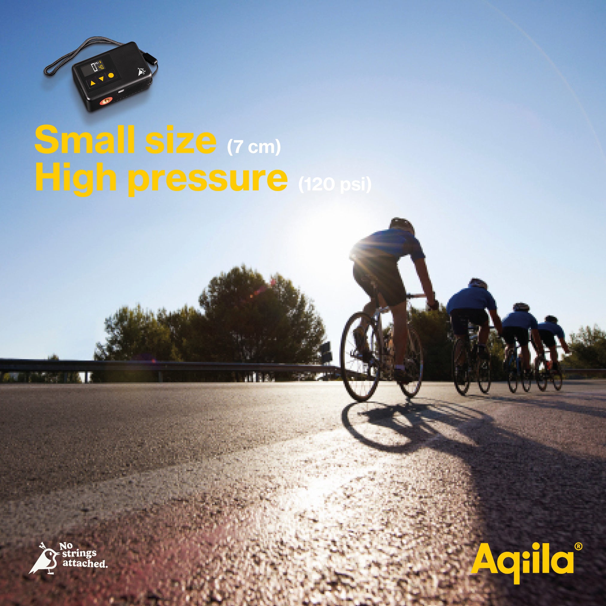 Aqiila Airbird P1 laddningsbar cykelpump svart