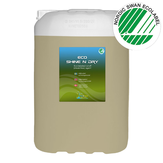 Avrinningsmedel & torkmedel Blue & Green ECO Shine 'n Dry, 25 liter
