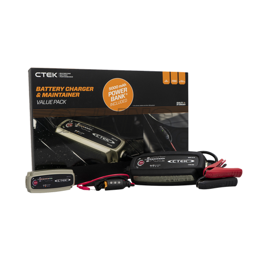 Batteriladdare CTEK MXS 5.0 + Powerbank 5000mAh