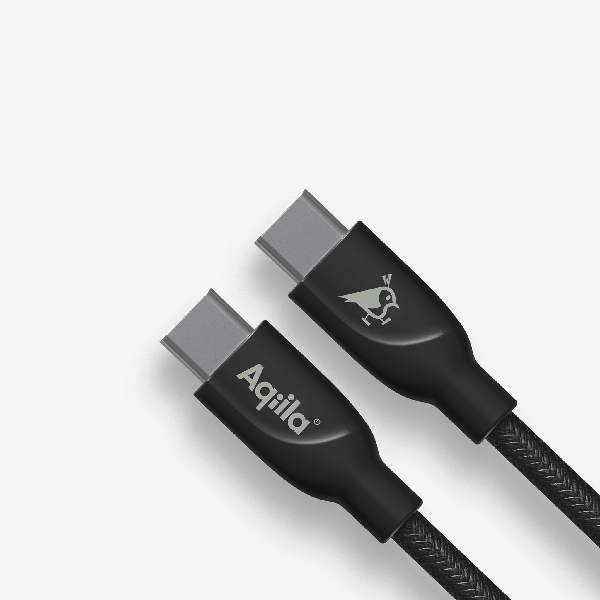 Aqiila Cablebird CB11 kabel USB C till C 240W flätad 1m svart