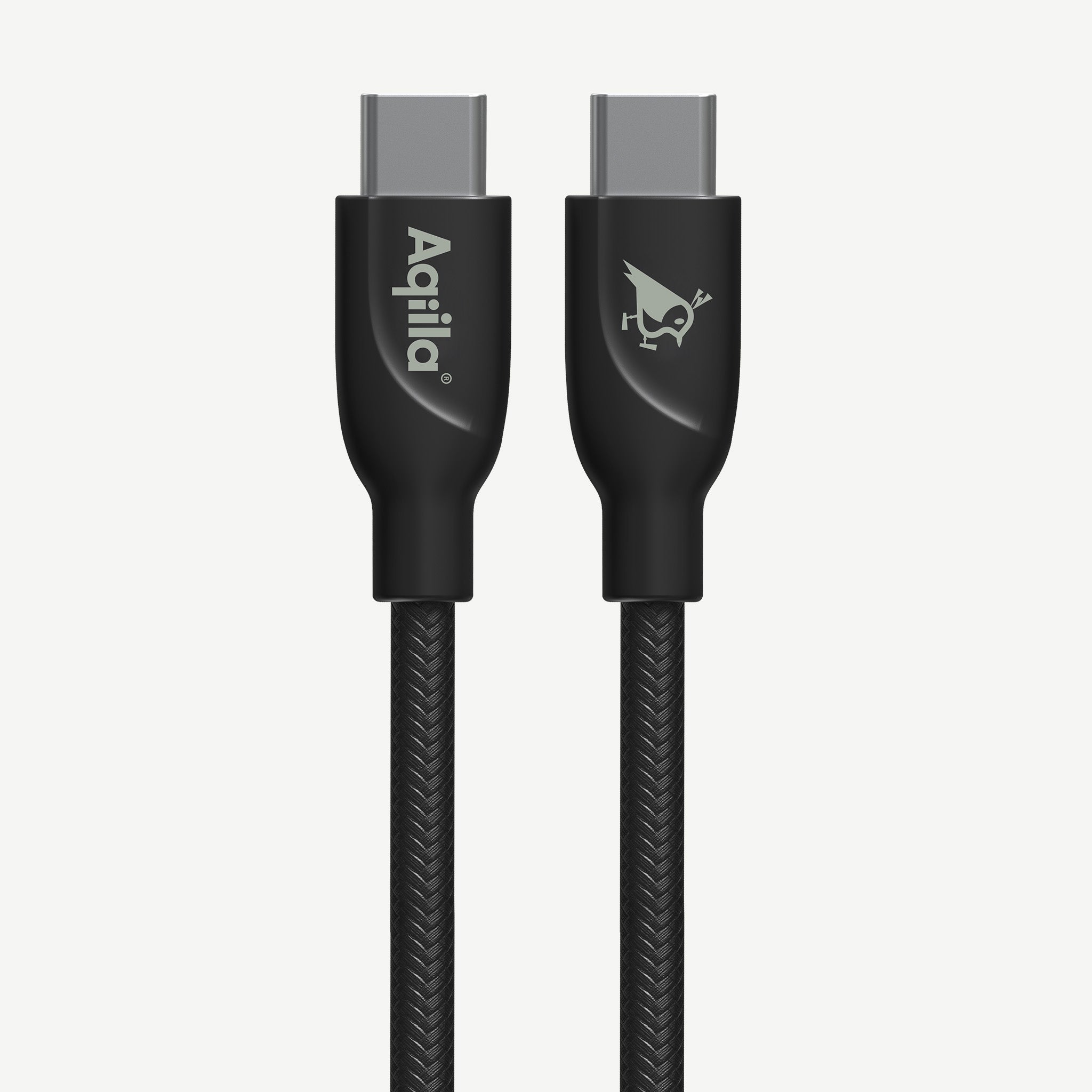 Aqiila Cablebird CB12 kabel USB C till C 240W flätad 2m svart