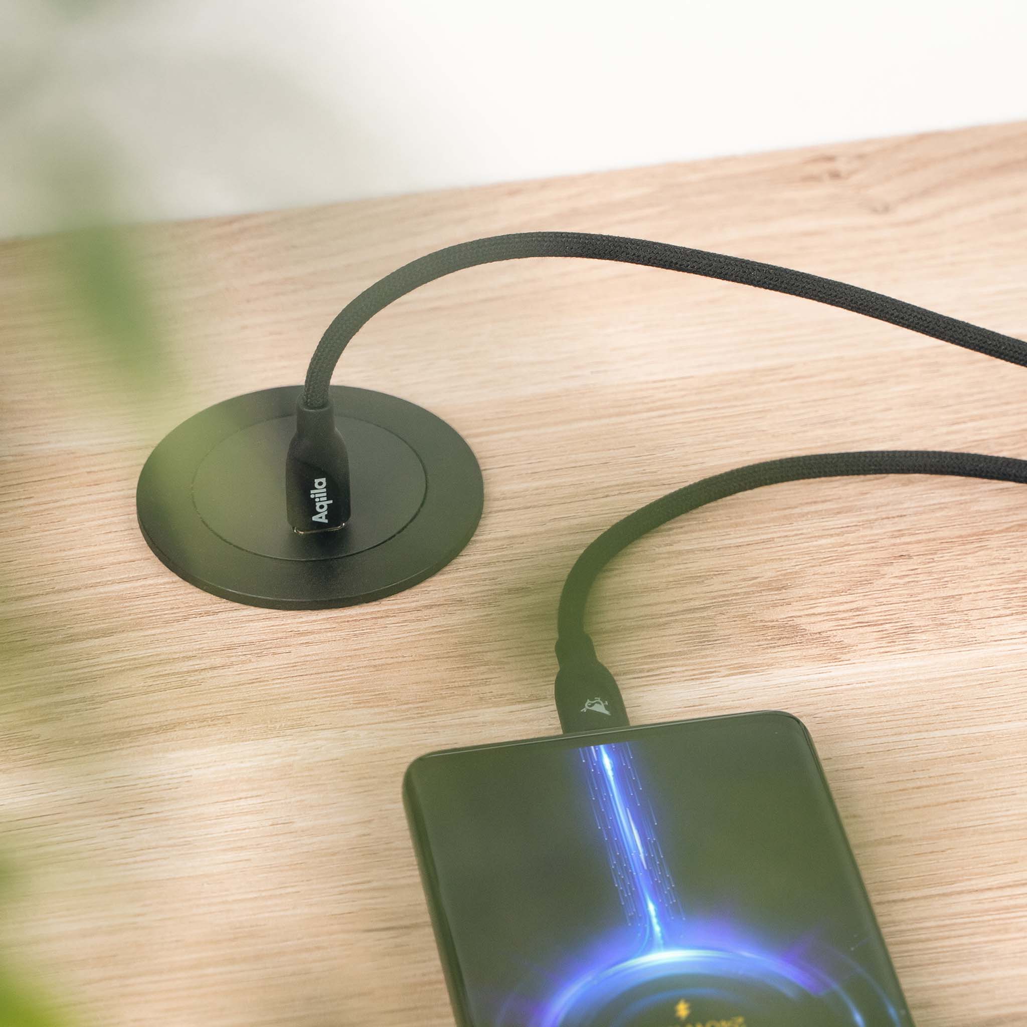 Aqiila Cablebird CB11 kabel USB C till C 240W flätad 1m svart