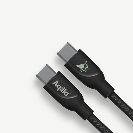 Aqiila Cablebird CB13 kabel USB C till C 240W flätad 3m svart