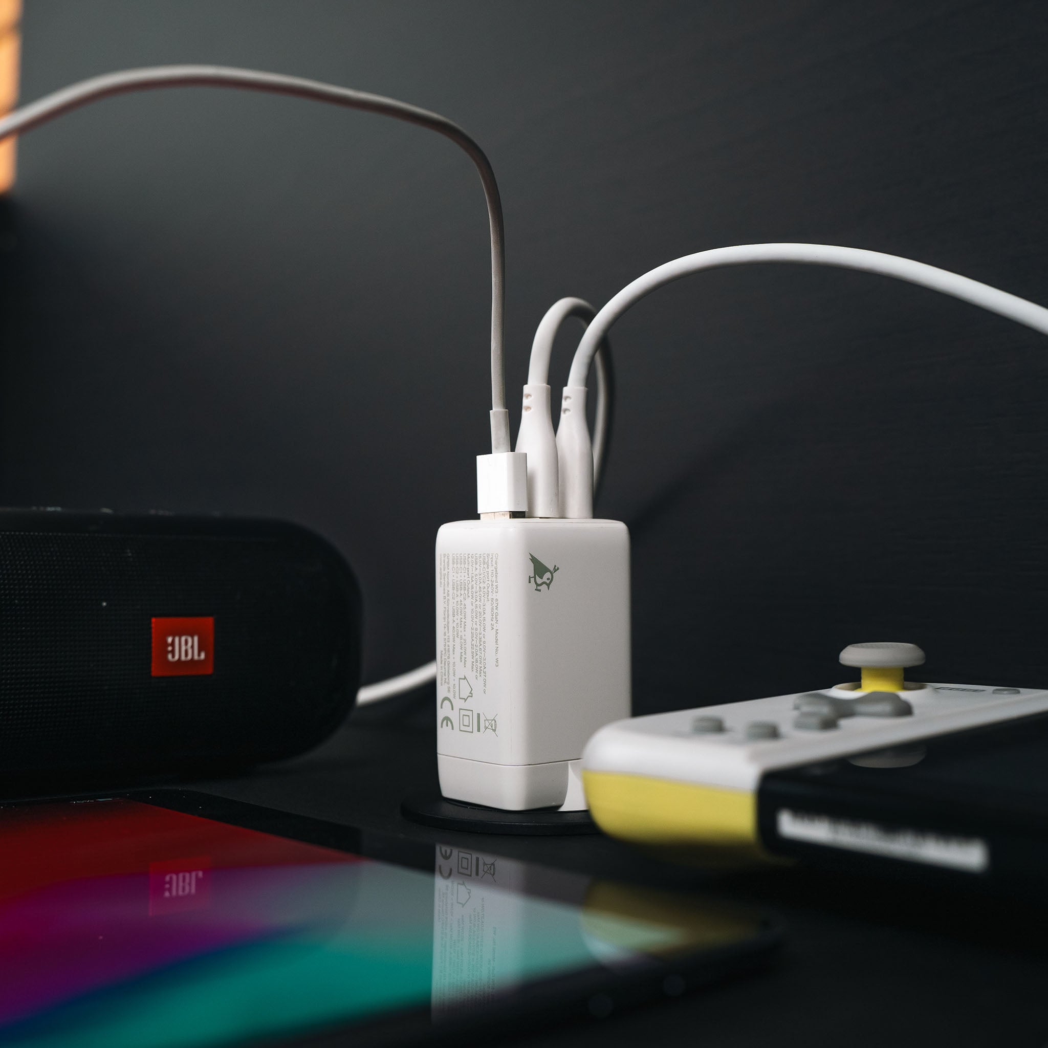 Aqiila ChargebirdW3 GaN-väggladdare 65W vit