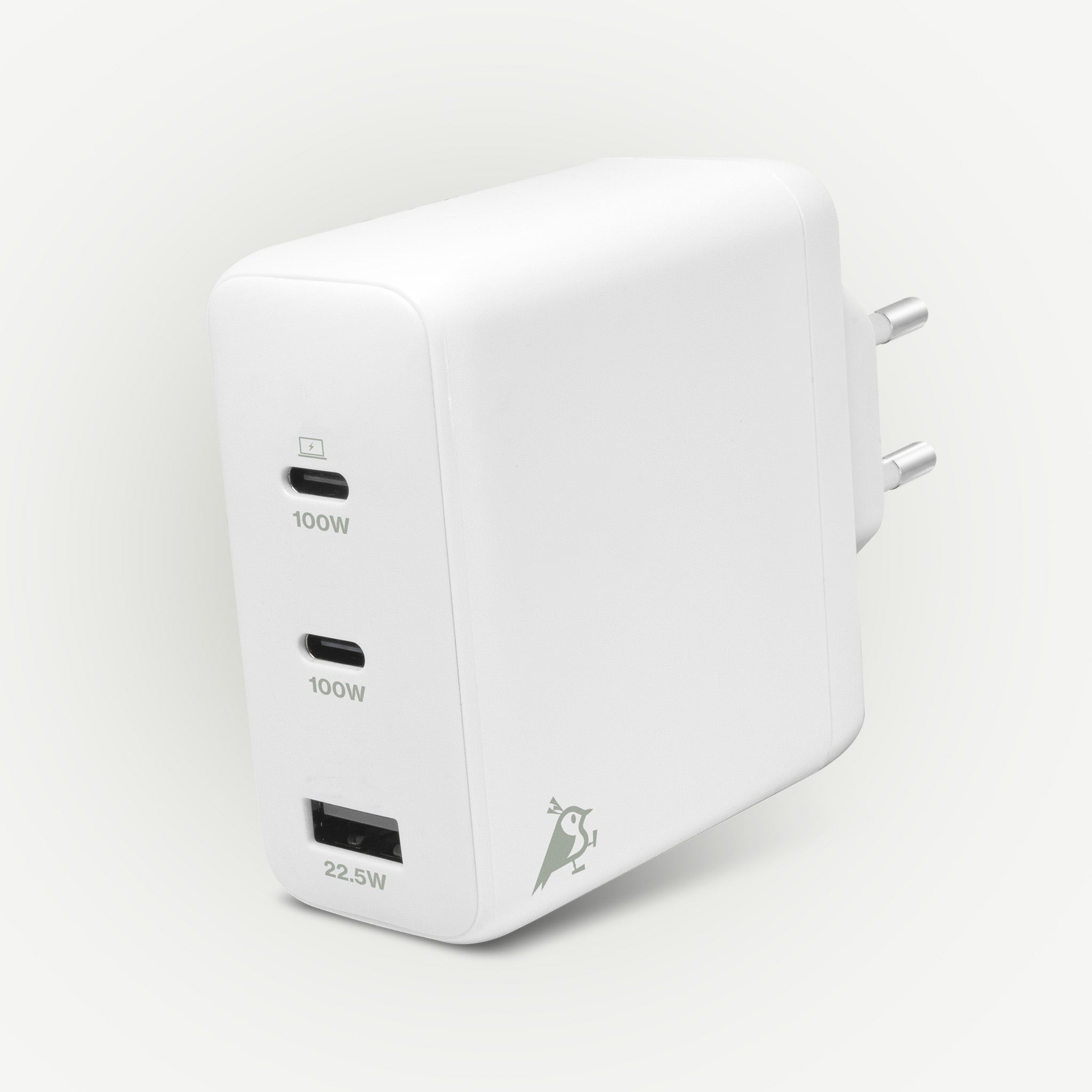 Aqiila ChargebirdW4 GaN-väggladdare 120W vit
