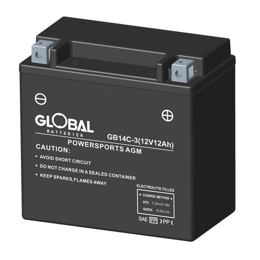 GLOBAL GB14C-3 FA MC Batteri 12Ah