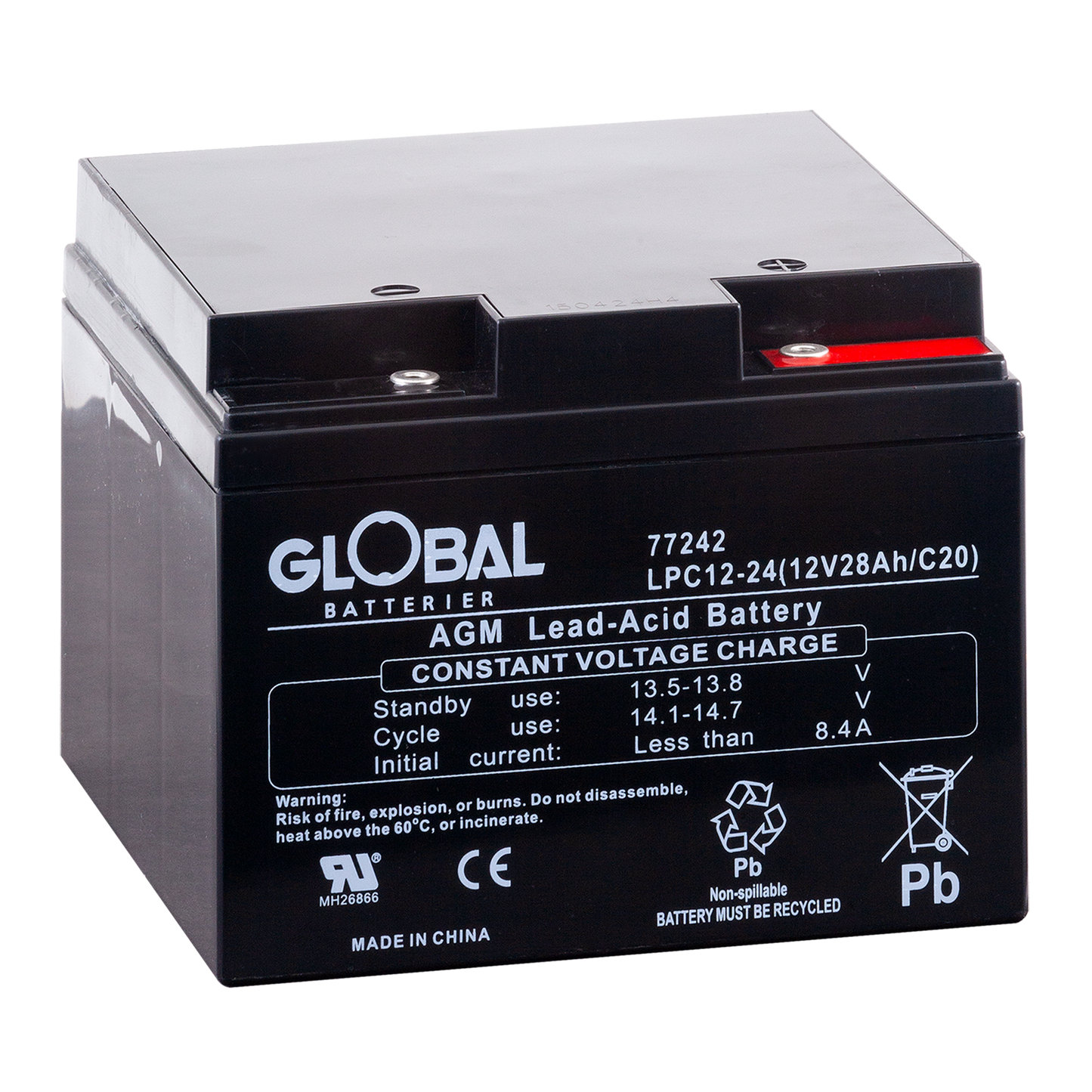 GLOBAL LPC12-28 (M5) AGM Batteri 28Ah
