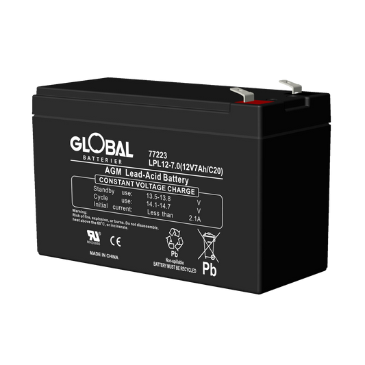 GLOBAL LPL12-7.0 F2 AGM Batteri 7Ah