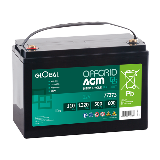 GLOBAL OFFGRID 12-110 AGM Batteri 110Ah