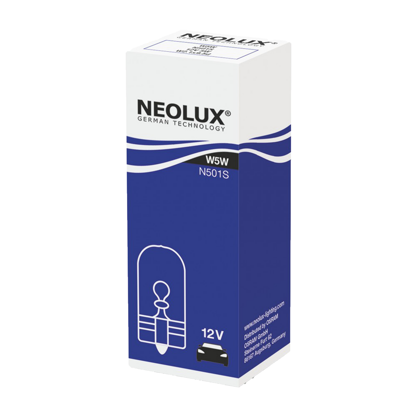 Glödlampa OSRAM Neolux N501 W5W 12V 5W W2.1x9.5D