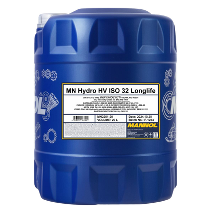 Hydralolja Mannol Hydro HV ISO 32 Longlife, 20 Liter