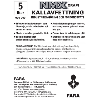 Kallavfettning & tjärlösare ORAPI NMX Kallavfettning