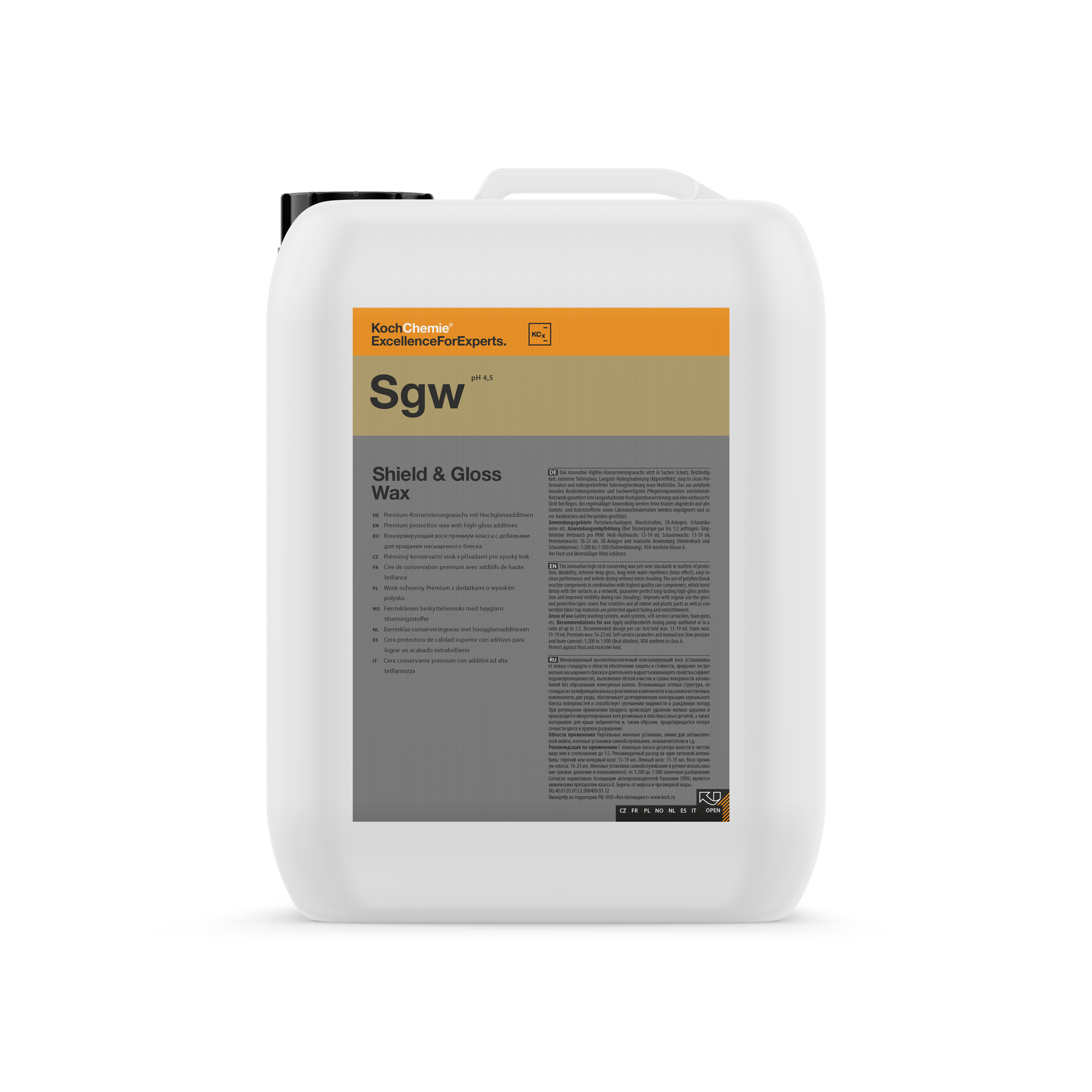 Snabbförsegling koncentrat Koch-Chemie Shield & Gloss Wax, 10L