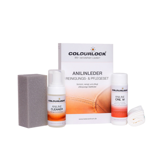 Läderrengörings- och skydd Set Colourlock Aniline Clean & Care Kit