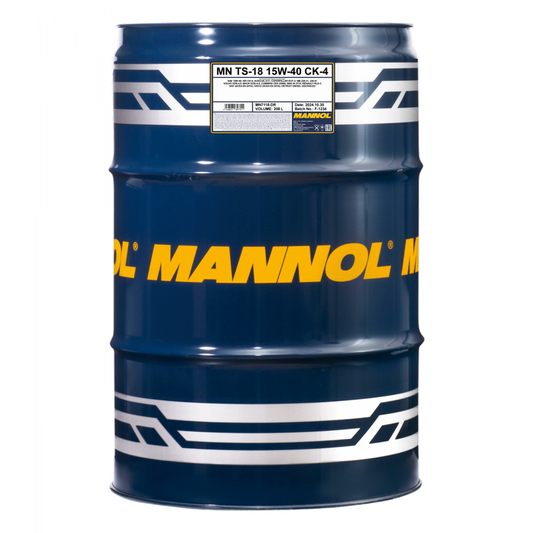 Motorolja Mannol MN7118 15W-40 VDS 4,5 API CK-4 E6 E9, 208 liter