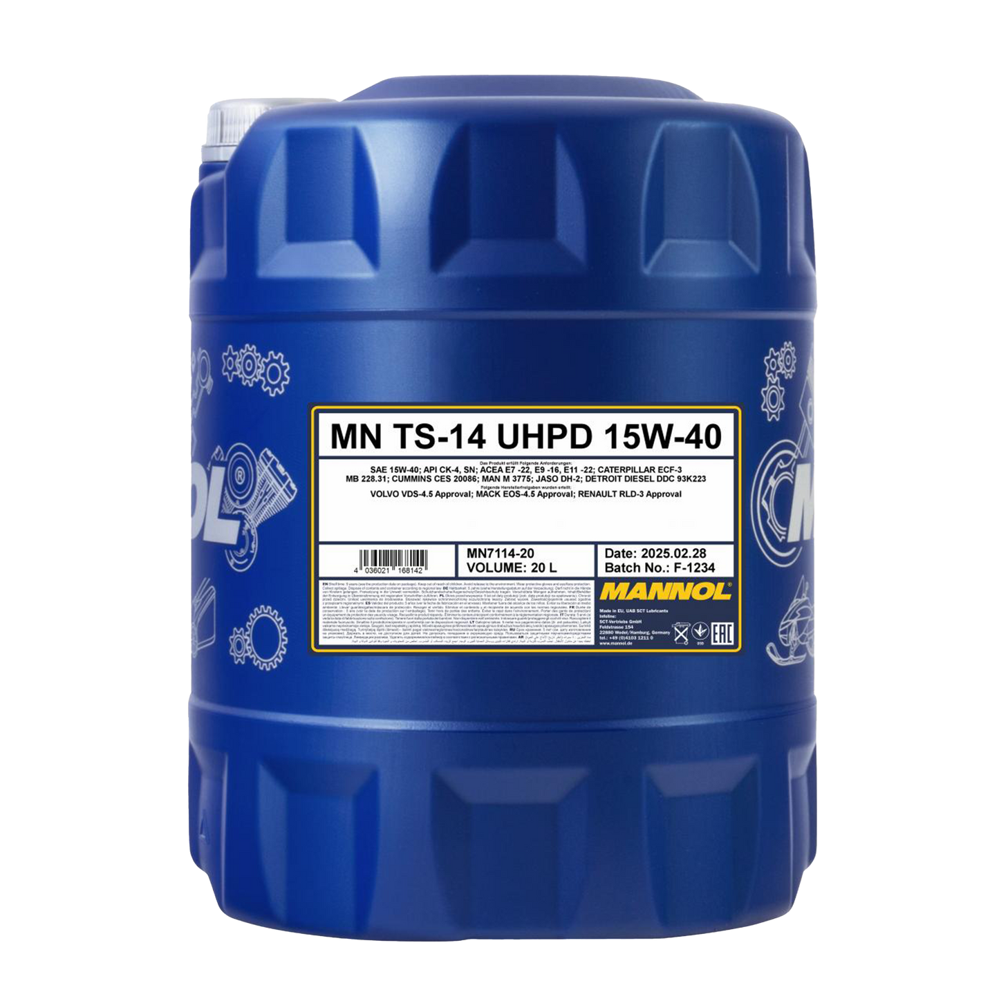 Motorolja Mannol TS-14 UHPD 15W-40, 20 Liter