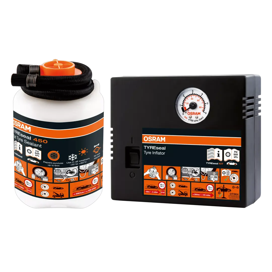 OSRAM TYREseal Kit inkl. Kompressor, Däcktätningsmedel & Väska